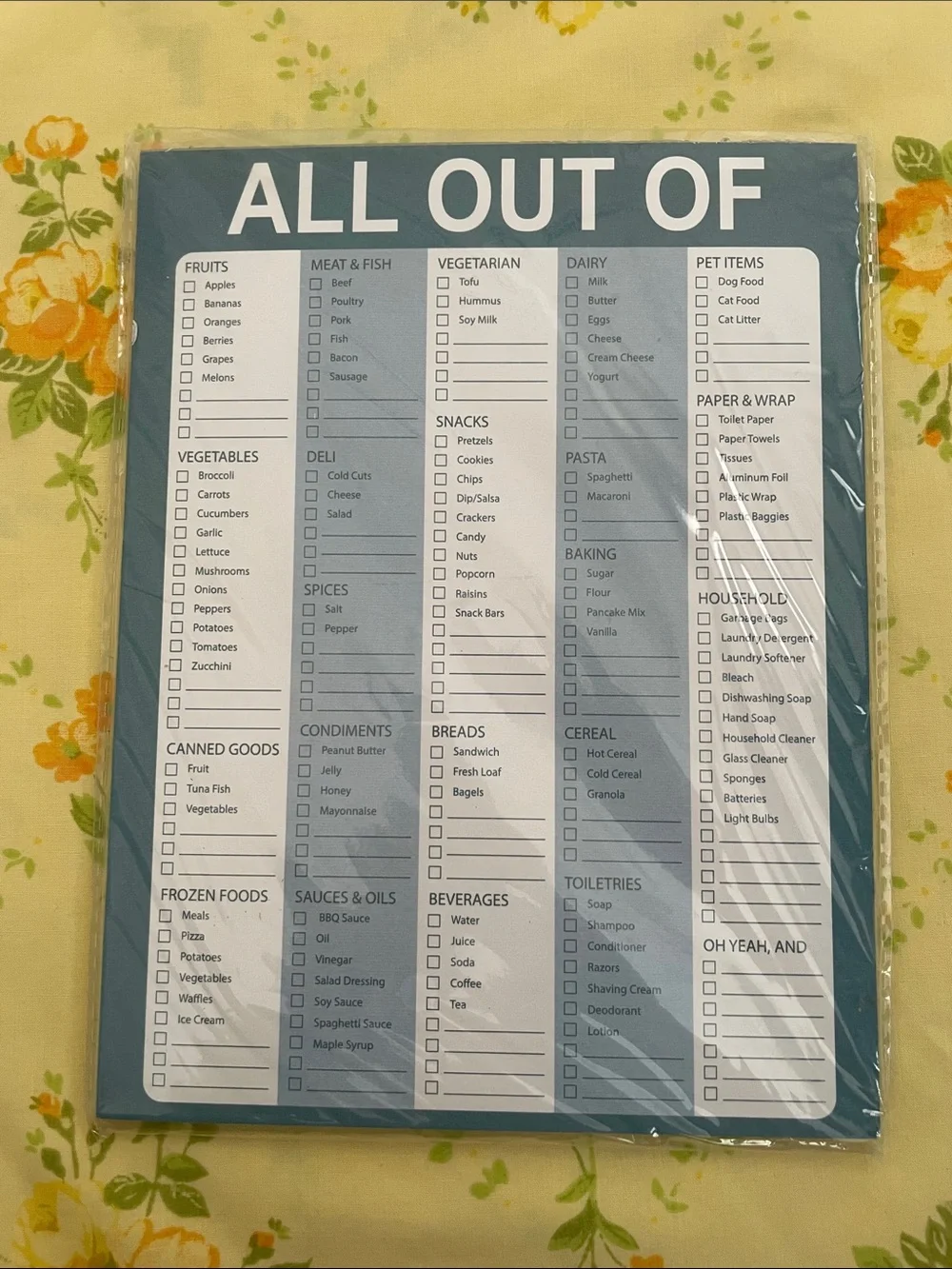 All out of Magnetic Notepad